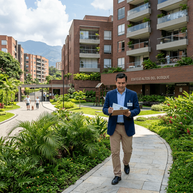 Copropiedad residencial protegida con seguro de vivienda.